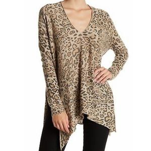 RDI Leopard Print Knot Tie Sweater szXL